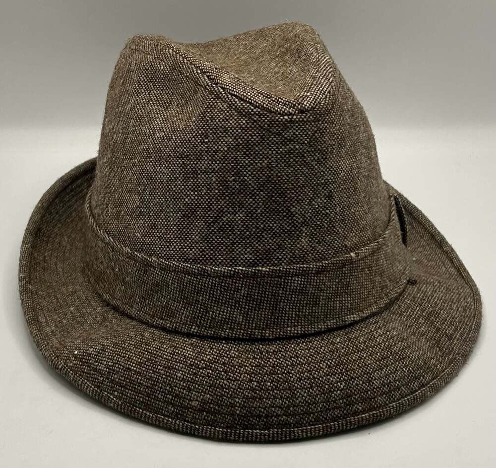 Vintage Dobbs Fedora Hat Brown Tweed Size 7 1/2